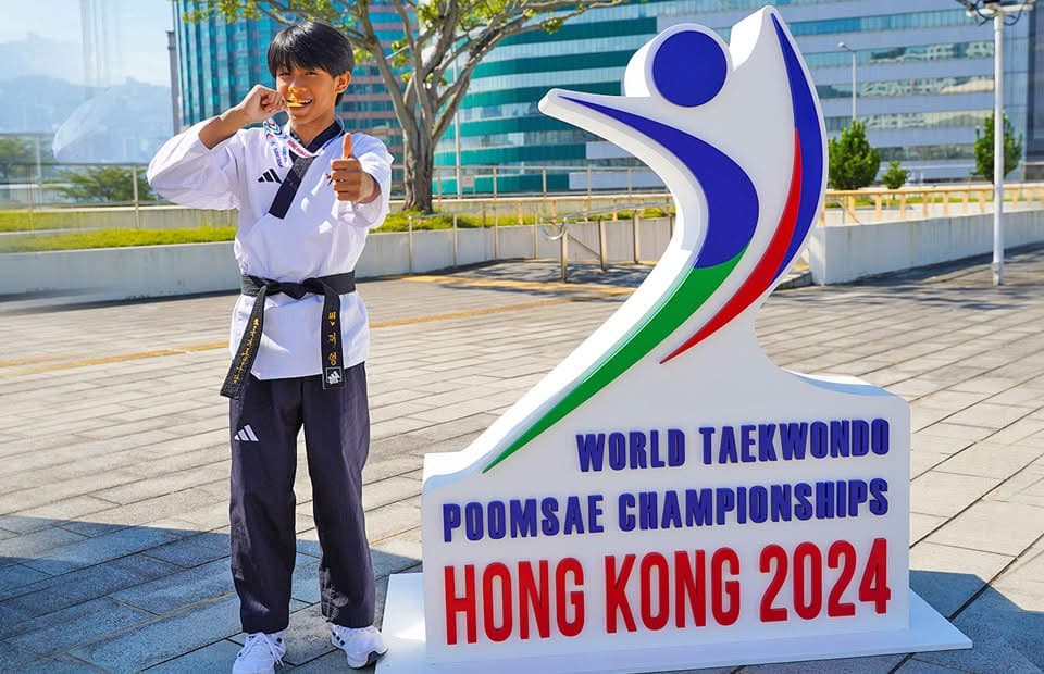 π₯ Congratulations to Jaeyoung Byeon on Winning Gold in the Freestyle Poomsae Male Under 17 Category at the Hong Kong 2024 World Taekwondo Poomsae Championships! π₯
